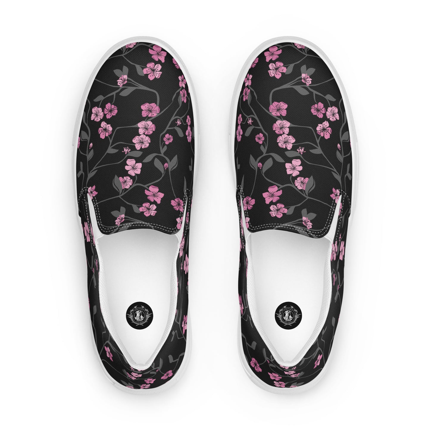 Eden Garden | Women’s Slip-on Canvas Shoes | Black Cherry