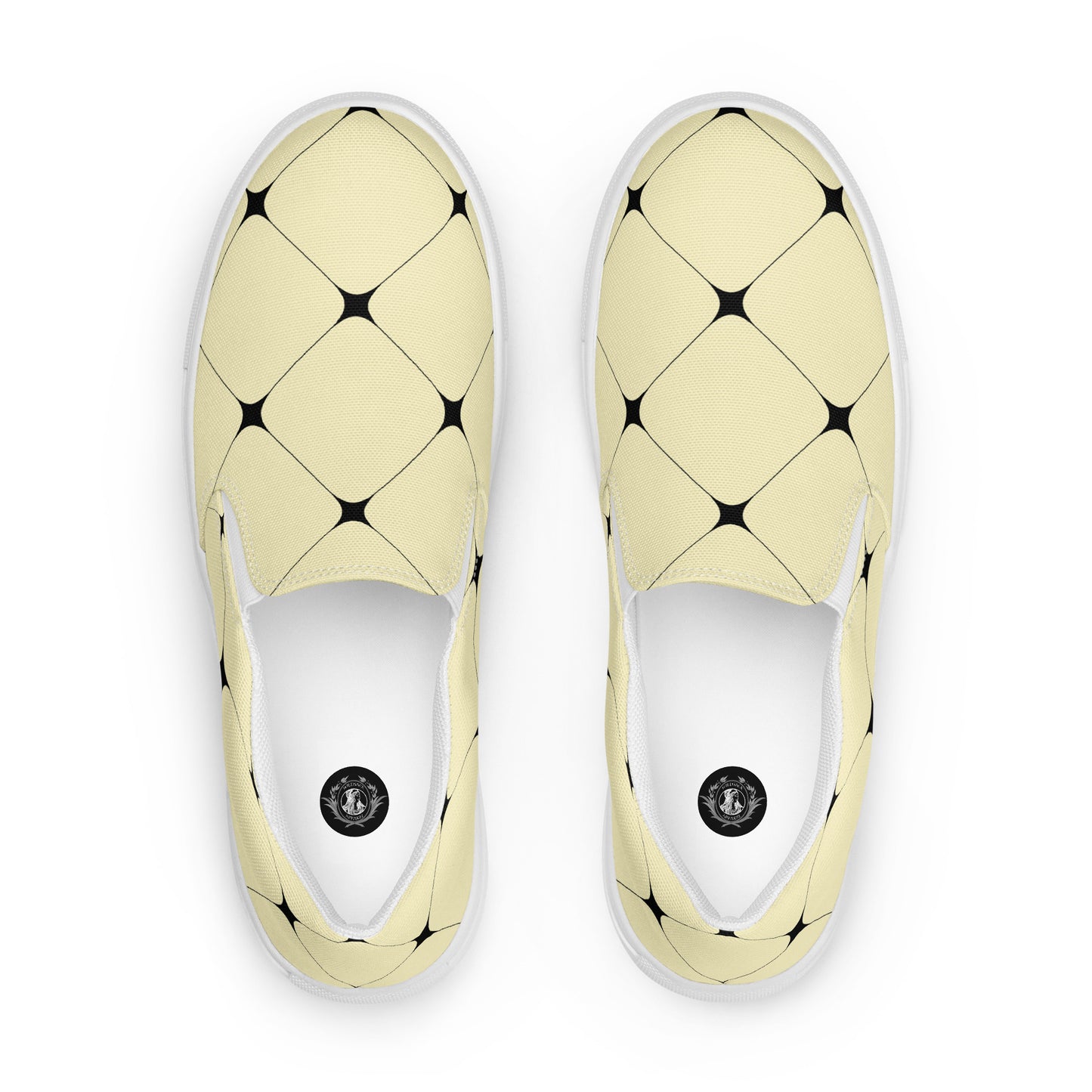 Silk Road | Women’s Slip-on Canvas Shoes | Yellow Diamond