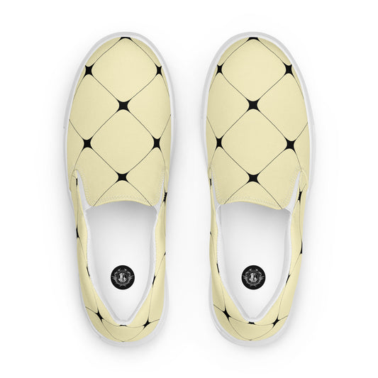 Silk Road | Women’s Slip-on Canvas Shoes | Yellow Diamond