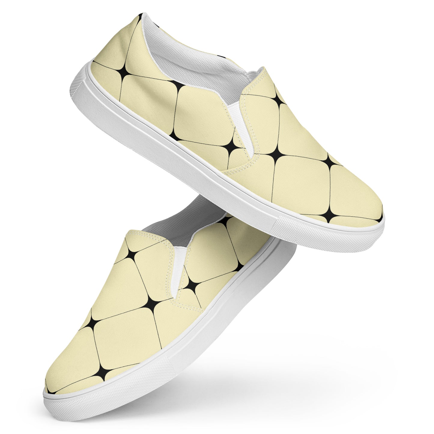 Silk Road | Women’s Slip-on Canvas Shoes | Yellow Diamond