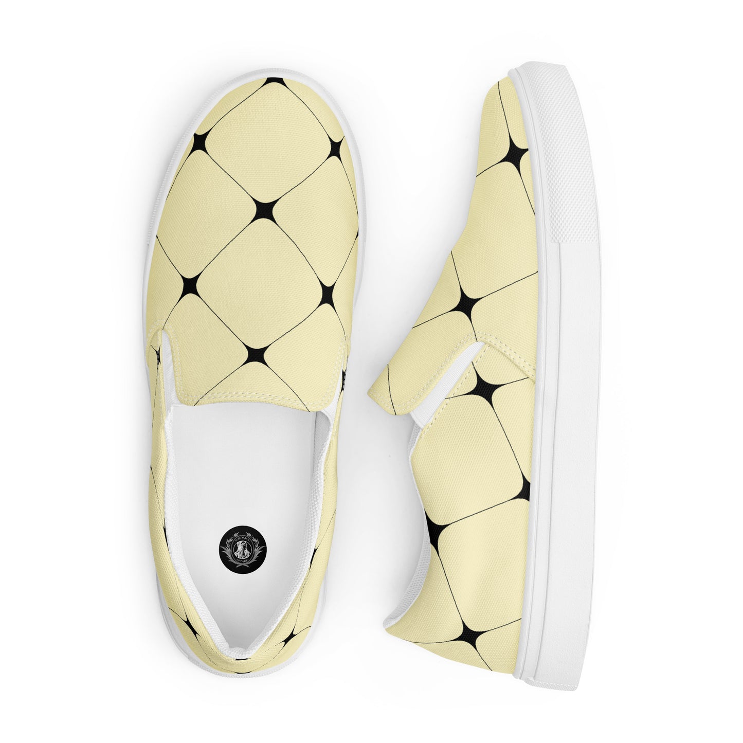 Silk Road | Women’s Slip-on Canvas Shoes | Yellow Diamond