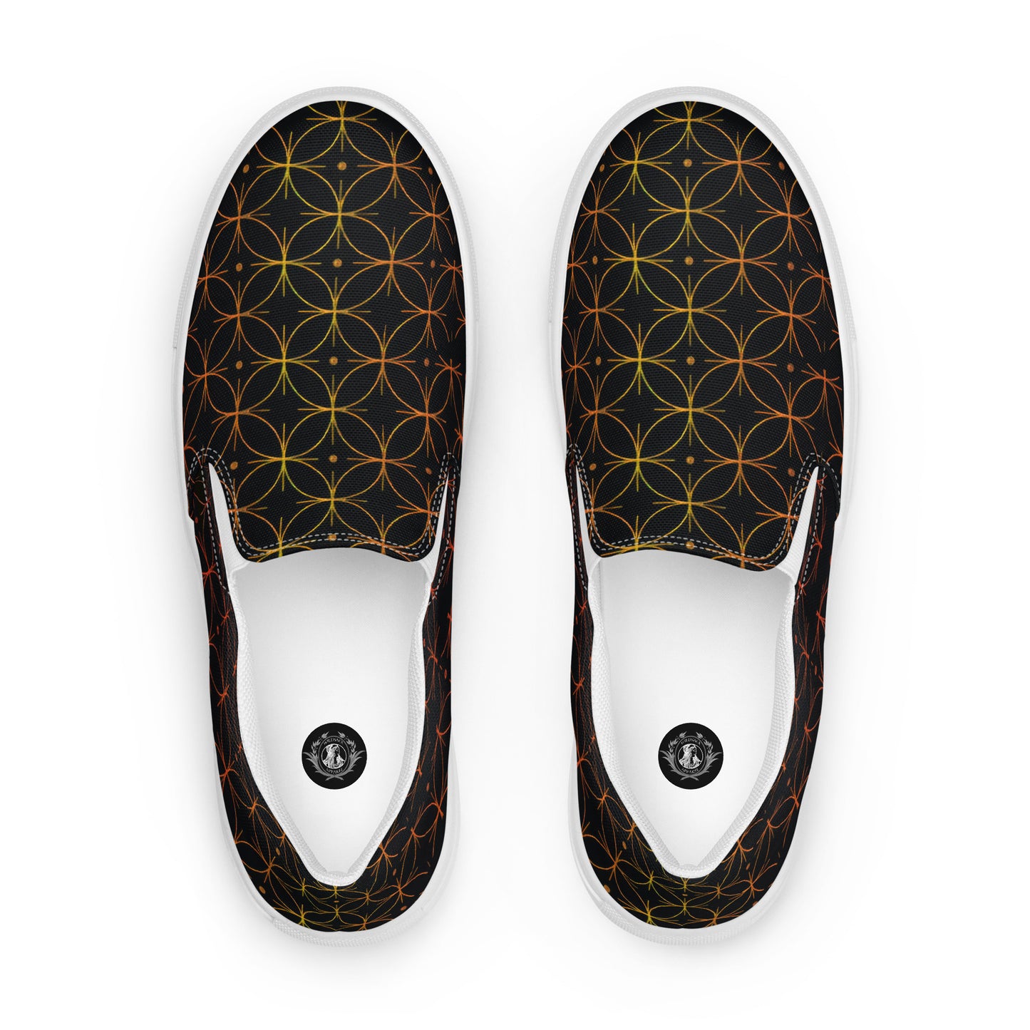 GeoMetro | Women’s Slip-on Canvas Shoes | Luna Black