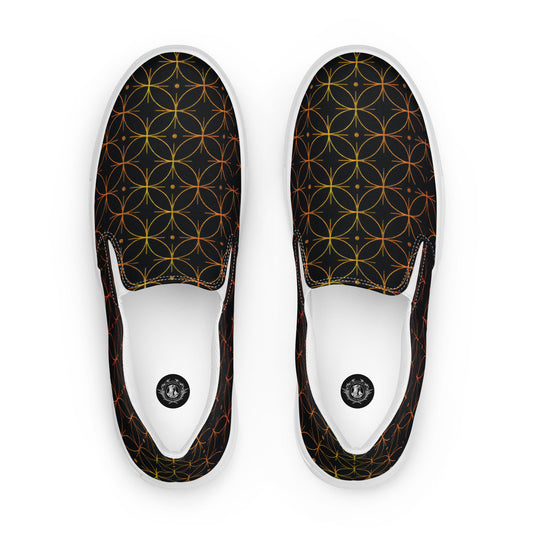 GeoMetro | Women’s Slip-on Canvas Shoes | Luna Black