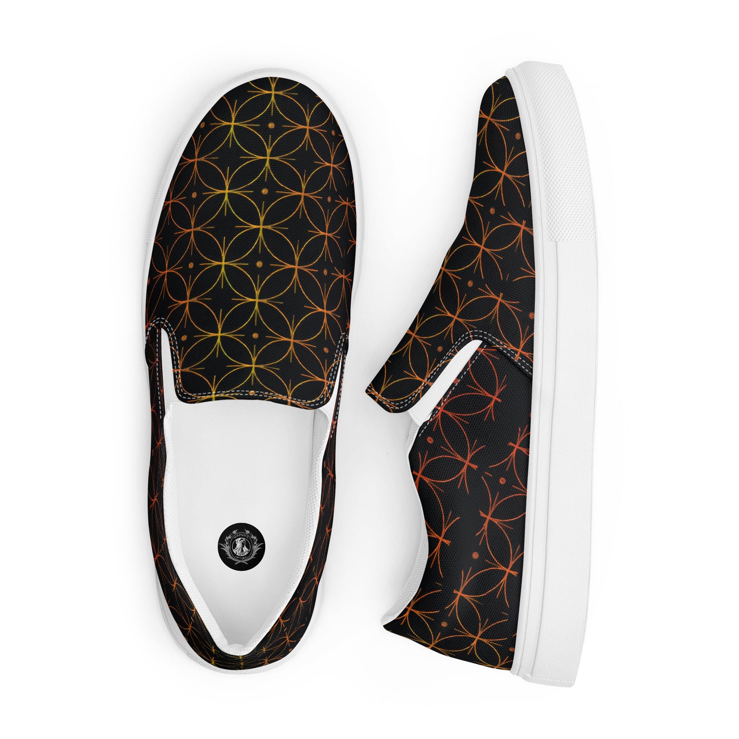 GeoMetro | Women’s Slip-on Canvas Shoes | Luna Black