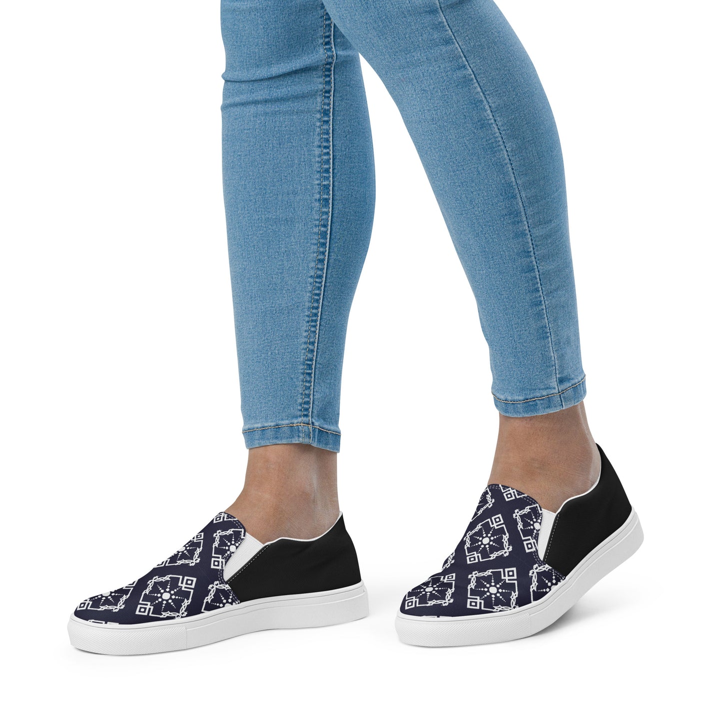 Silk Road | Women’s Slip-on Canvas Shoes | Moroccan Sun Halftone