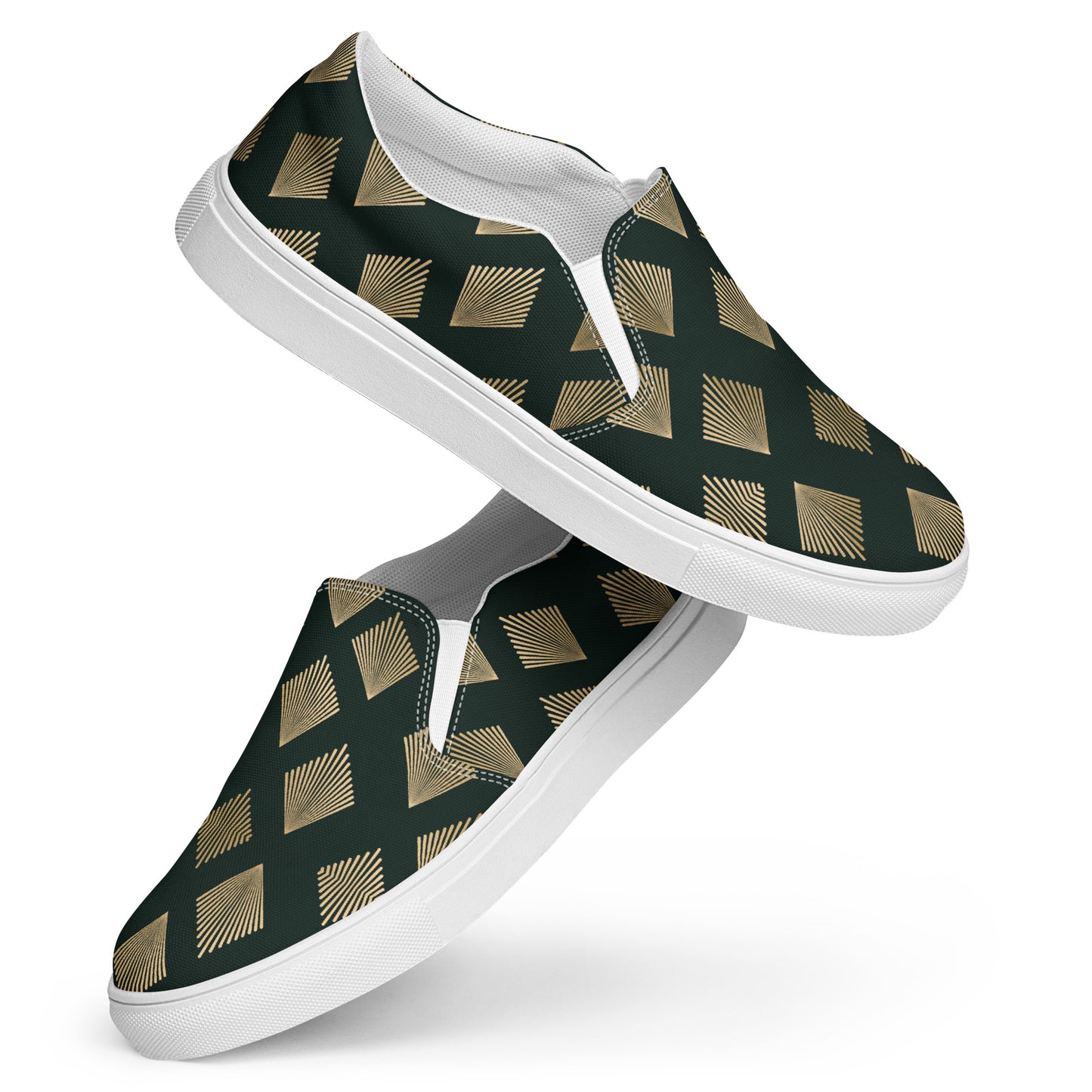 GeoMetro | Women’s Slip-on Canvas Shoes | Deco Diamond