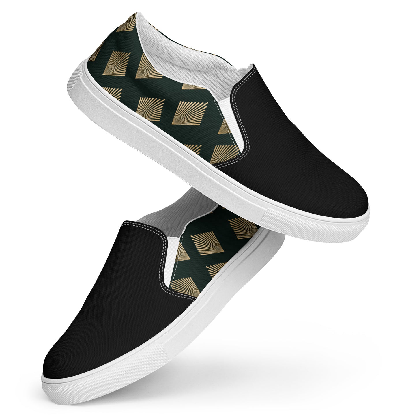 GeoMetro | Women’s Slip-on Canvas Shoes | Deco Diamond 2Tone