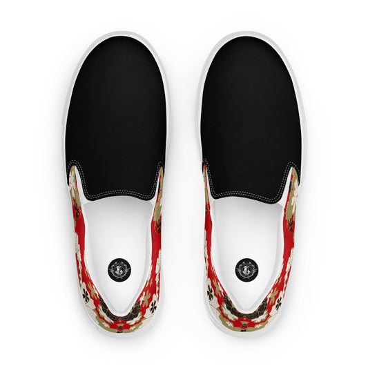 Silk Road | Women’s Slip-on Canvas Shoes | Black Lotus 2Tone