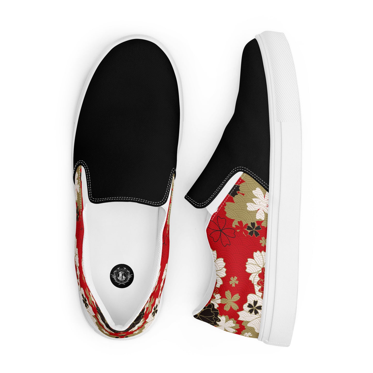 Silk Road | Women’s Slip-on Canvas Shoes | Black Lotus 2Tone