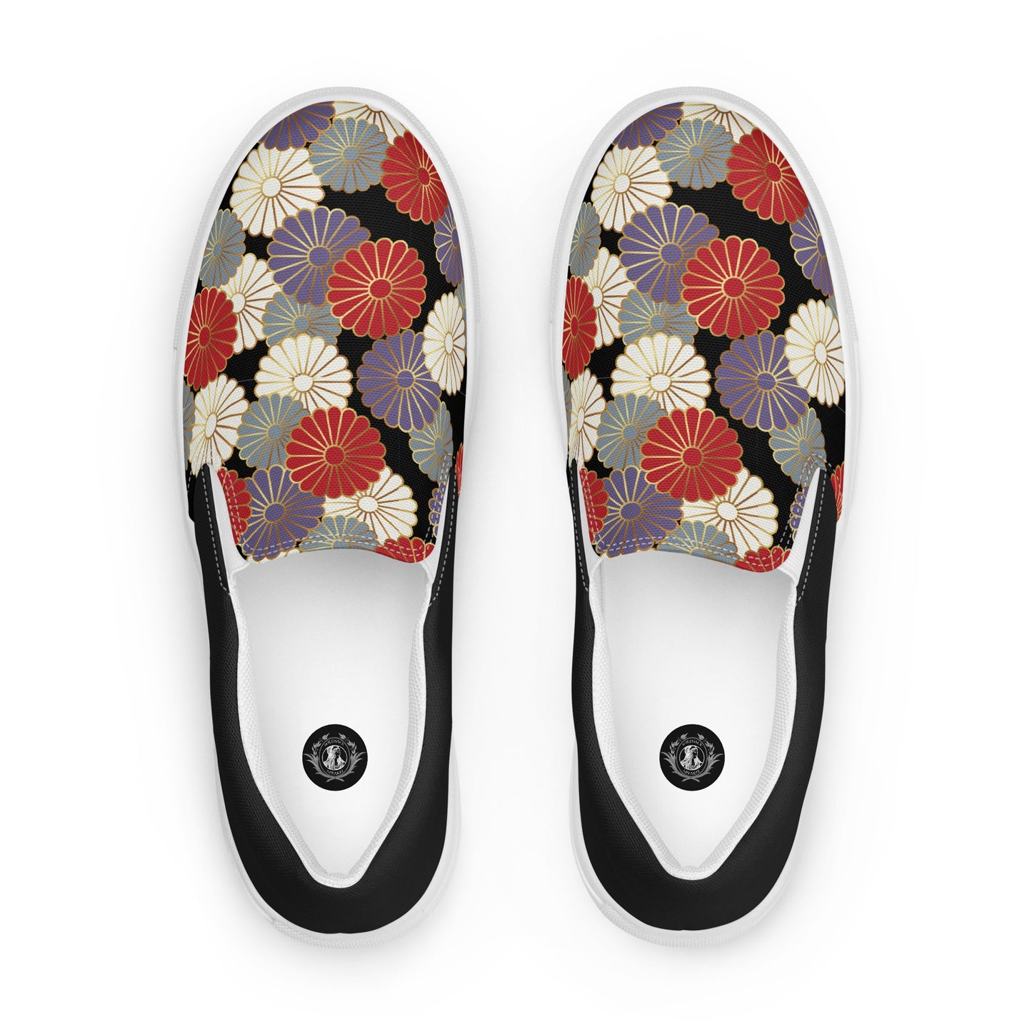 Silk Road | Women’s Slip-on Canvas Shoes | Chrysanthemum Halftone