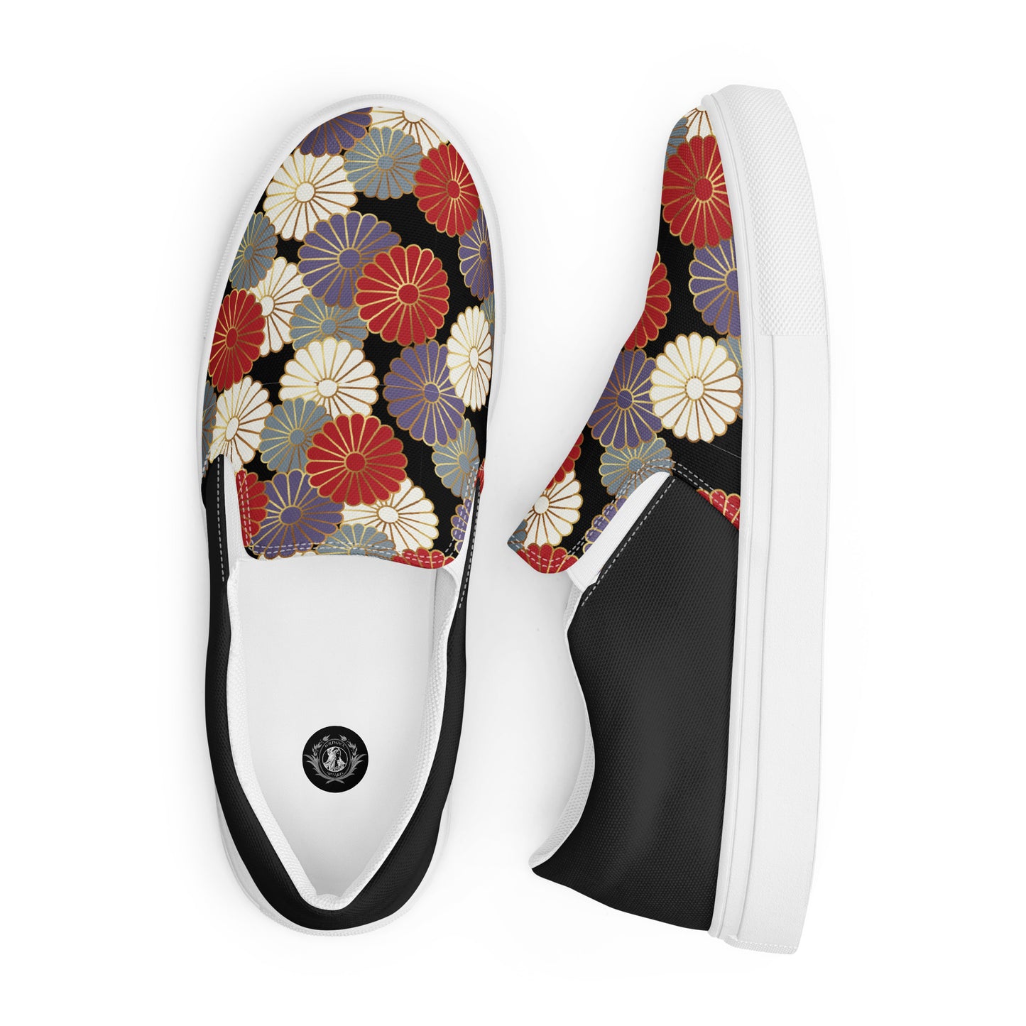 Silk Road | Women’s Slip-on Canvas Shoes | Chrysanthemum Halftone