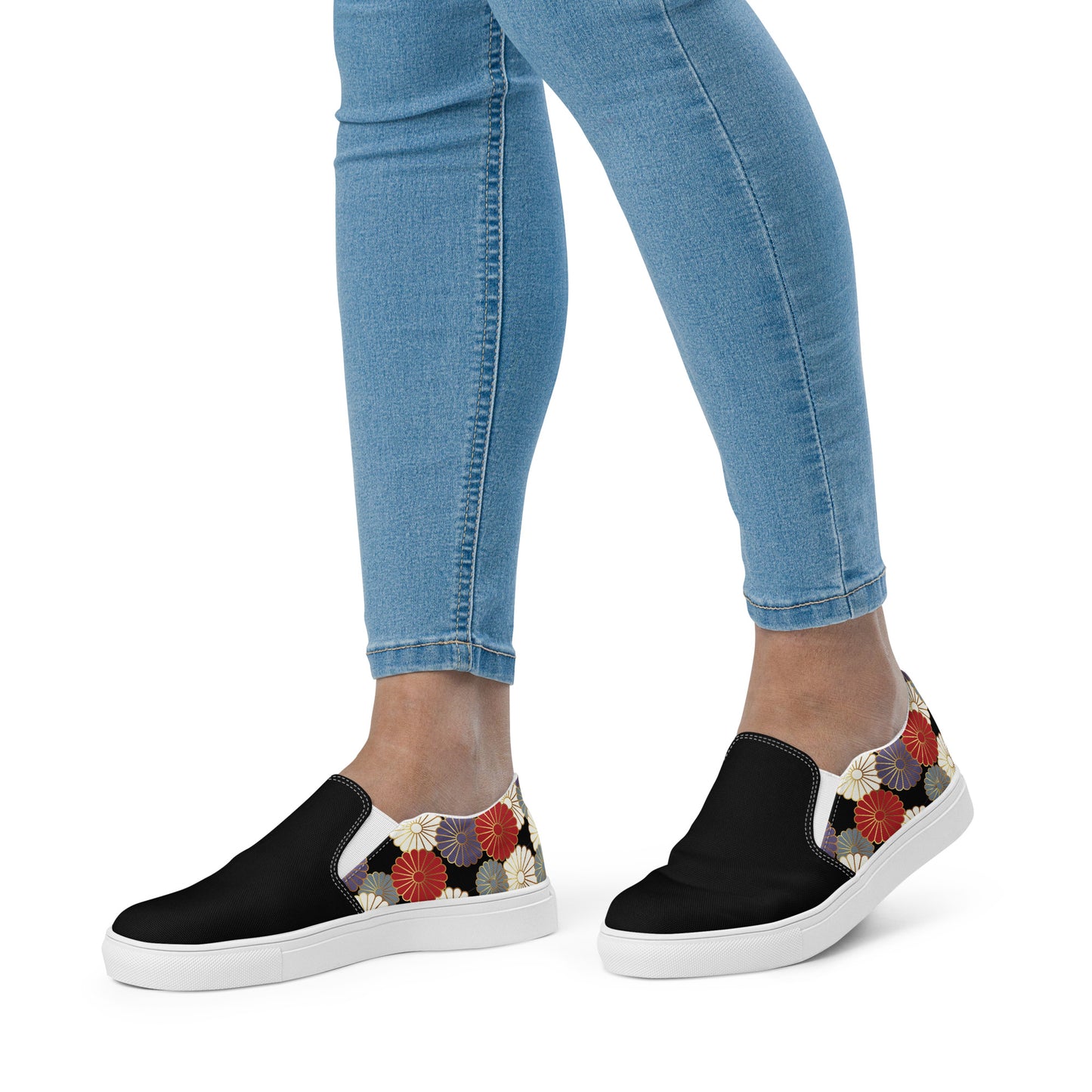 Silk Road | Women’s Slip-on Canvas Shoes | Chrysanthemum 2Tone