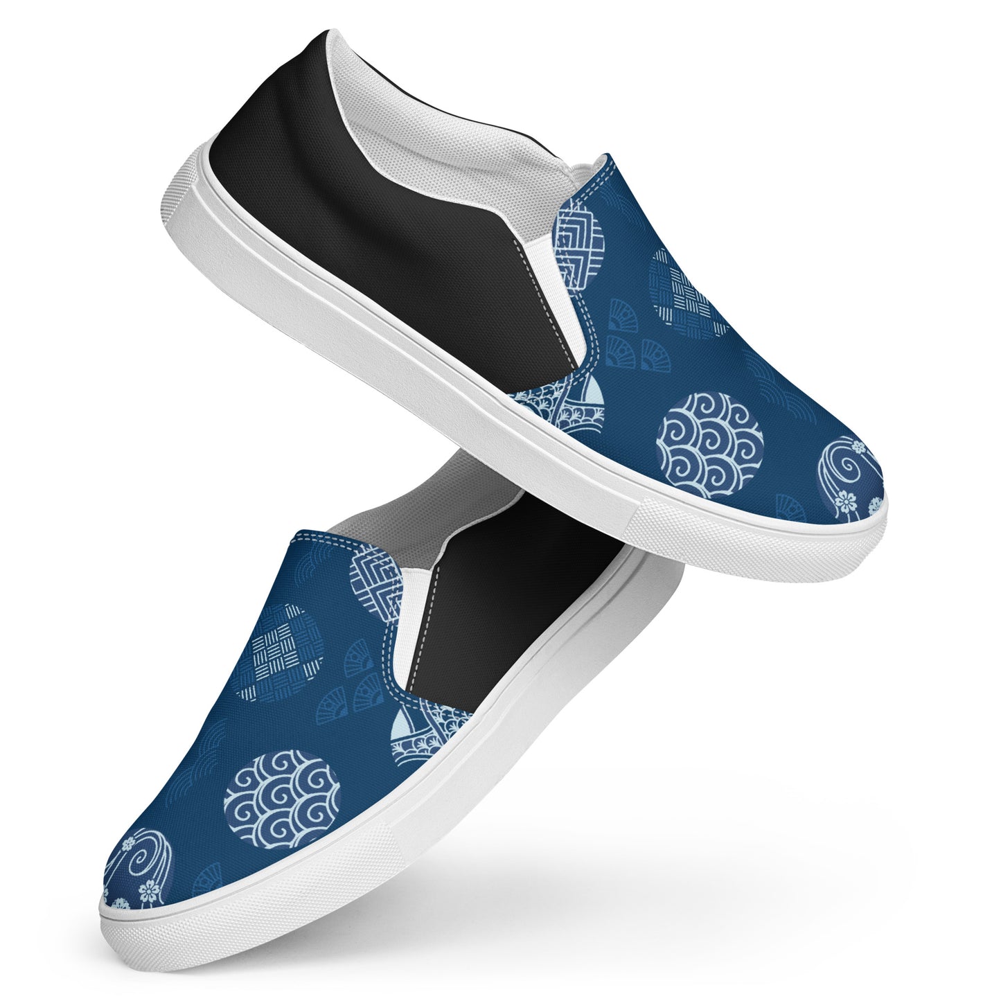 Silk Road | Women’s Slip-on Canvas Shoes | Blue Seals Halftone