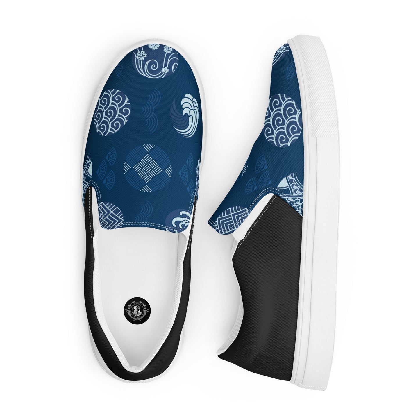 Silk Road | Women’s Slip-on Canvas Shoes | Blue Seals Halftone