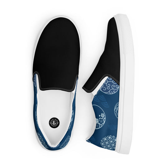 Silk Road | Women’s Slip-on Canvas Shoes | Blue Seals 2Tone