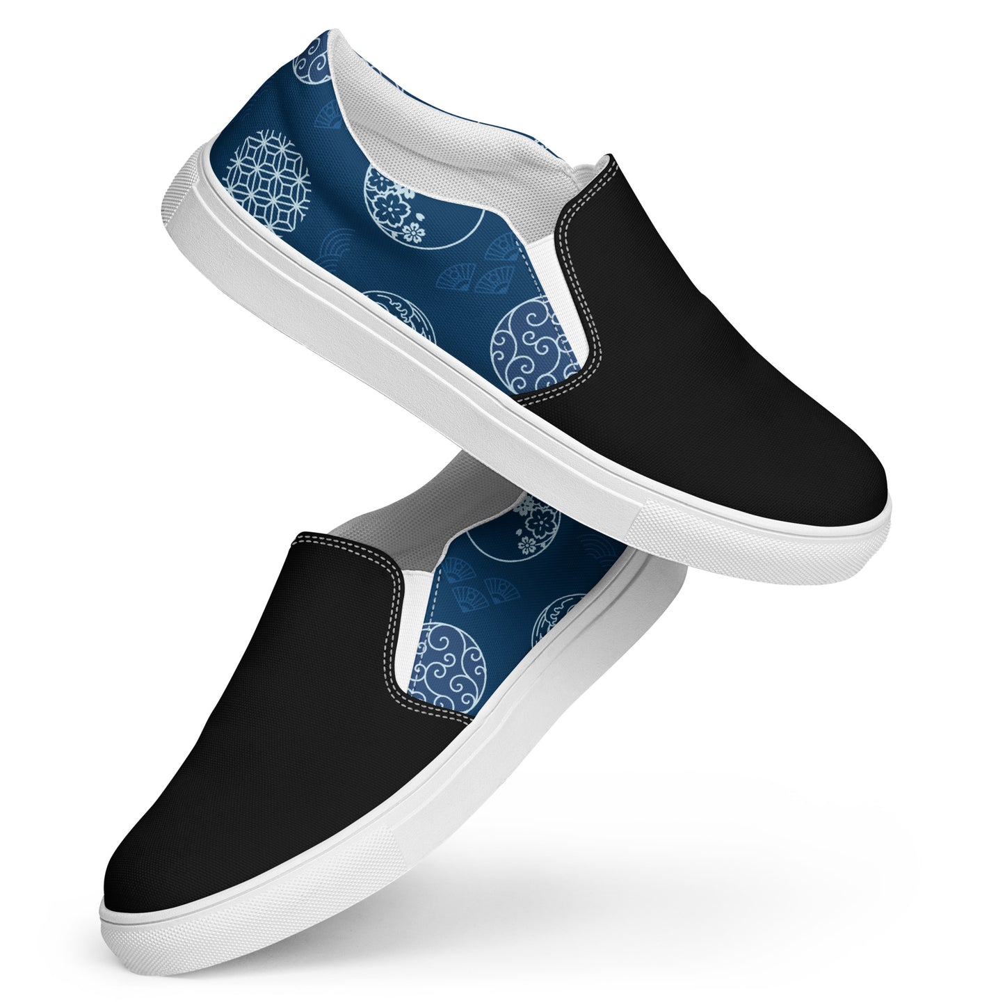 Silk Road | Women’s Slip-on Canvas Shoes | Blue Seals 2Tone