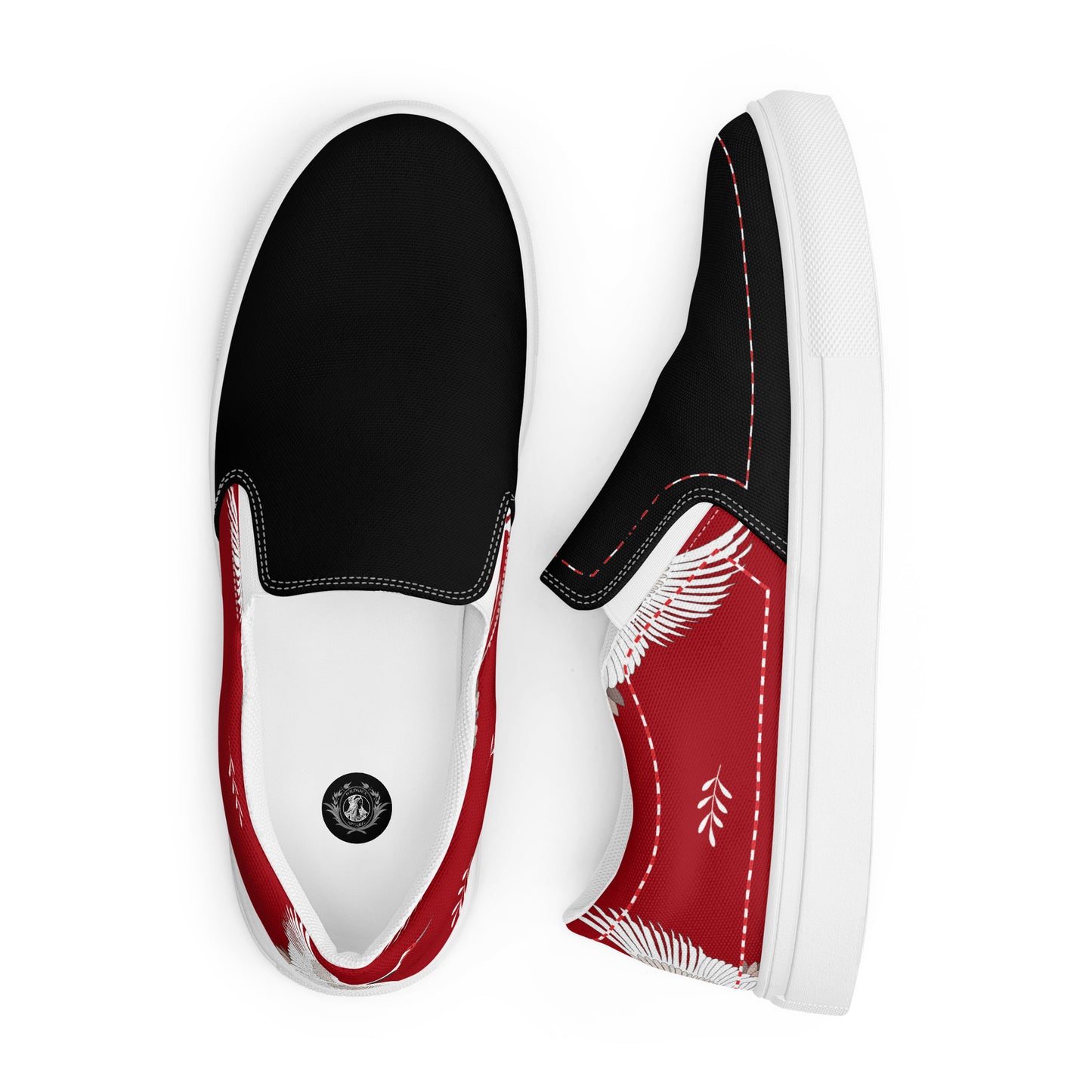 Silk Road | Women’s Slip-on Canvas Shoes | Red Crane 2Tone