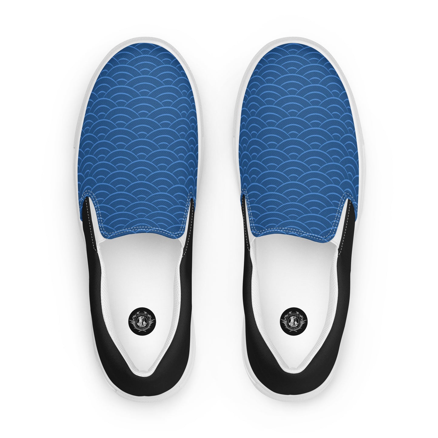 Silk Road | Women’s Slip-on Canvas Shoes | Blue Seas Halftone