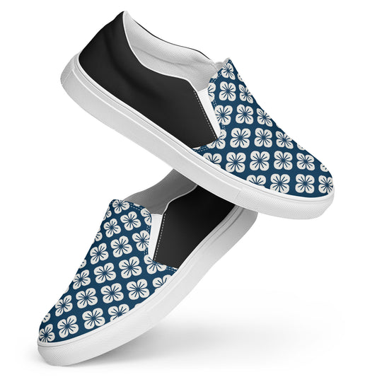 Silk Road | Women’s Slip-on Canvas Shoes | Blue Orchid Halftone