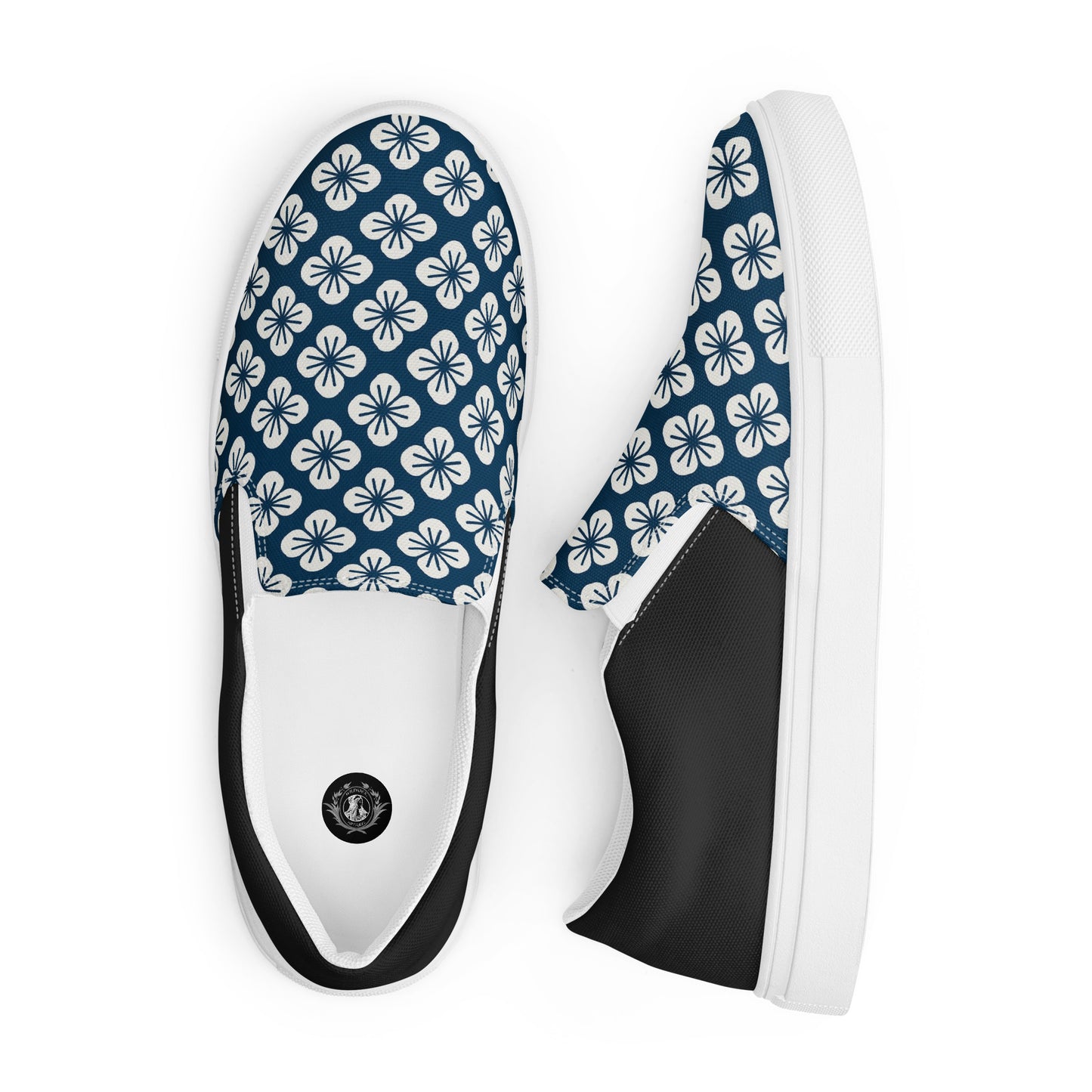 Silk Road | Women’s Slip-on Canvas Shoes | Blue Orchid Halftone