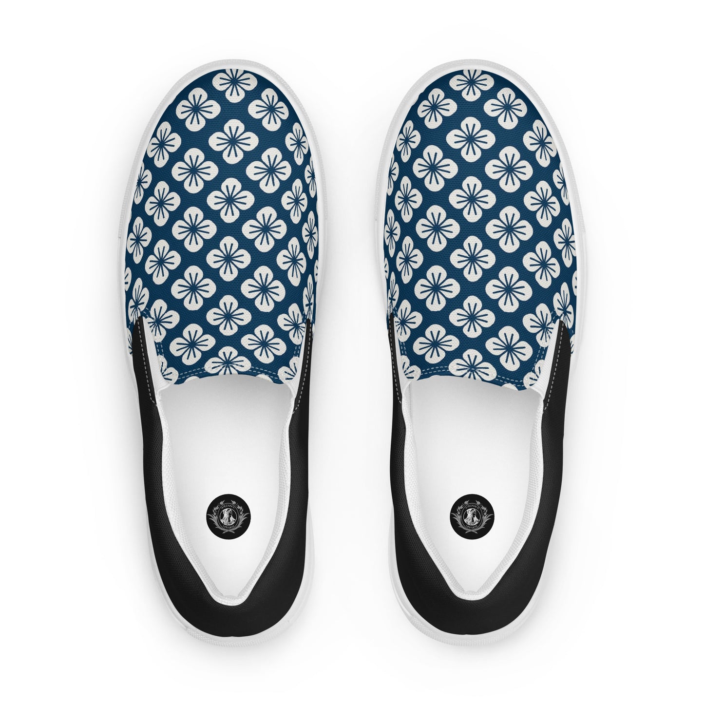 Silk Road | Women’s Slip-on Canvas Shoes | Blue Orchid Halftone