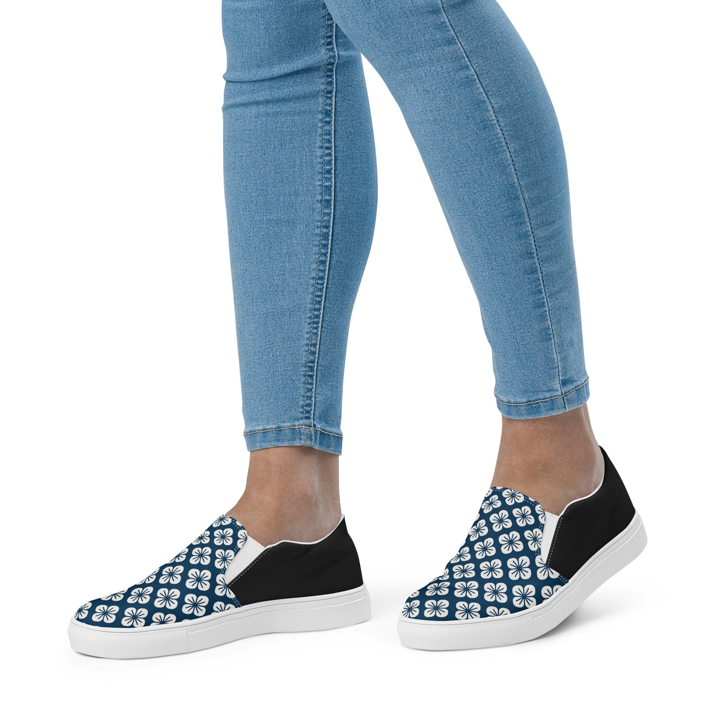 Silk Road | Women’s Slip-on Canvas Shoes | Blue Orchid Halftone