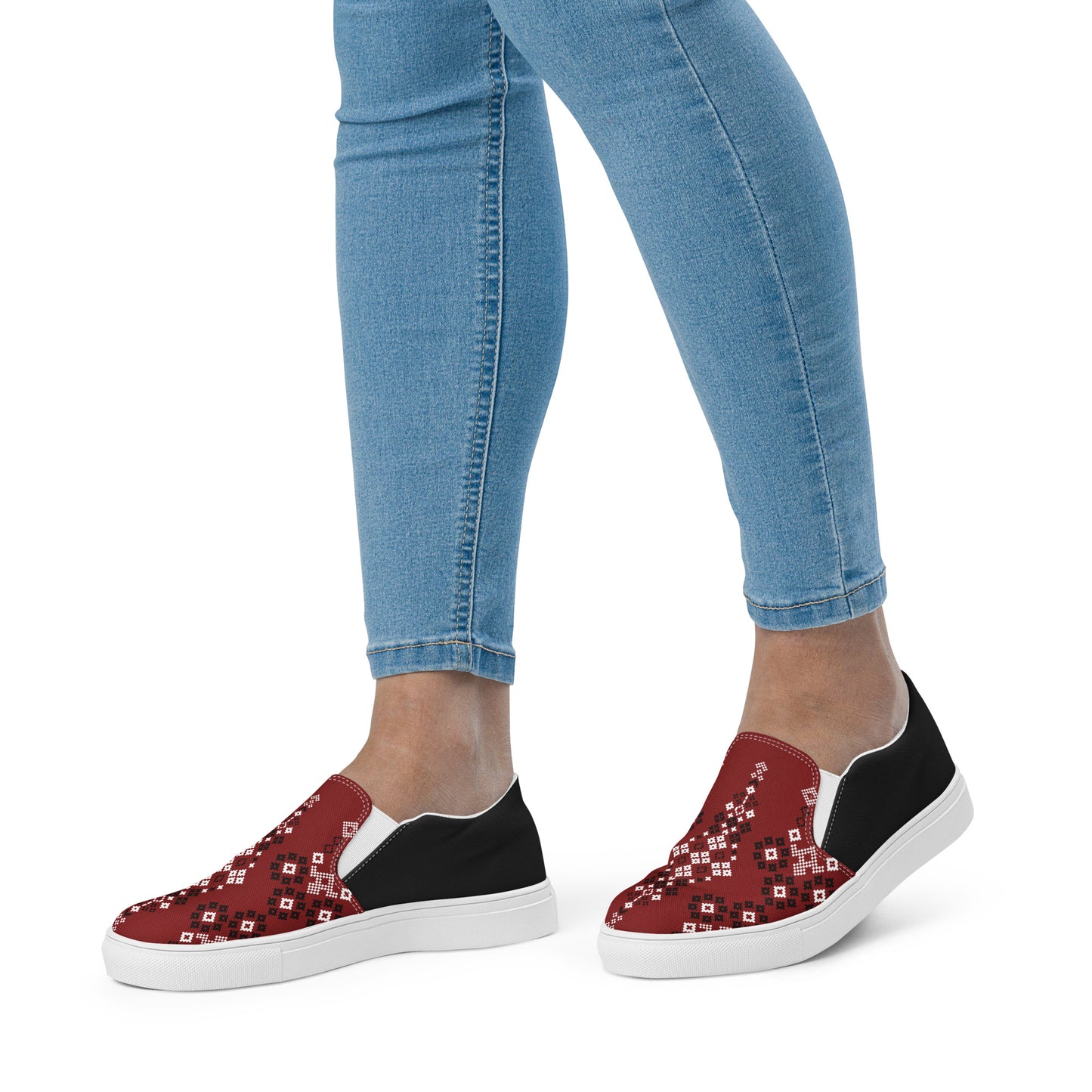 Southwest | Women’s Slip-on Canvas Shoes | Red Mesa Halftone