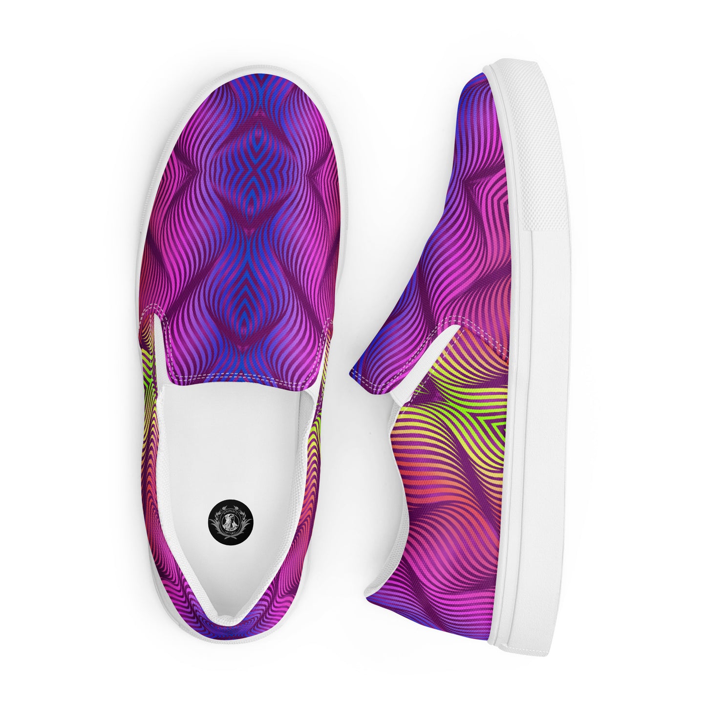 GeoMetro | Women’s Slip-on Canvas Shoes | Skater Purple