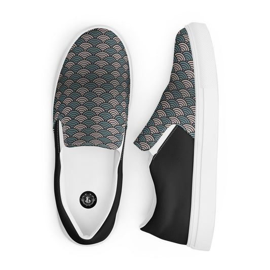 Silk Road | Women’s Slip-on Canvas Shoes | Sea Foam Halftone