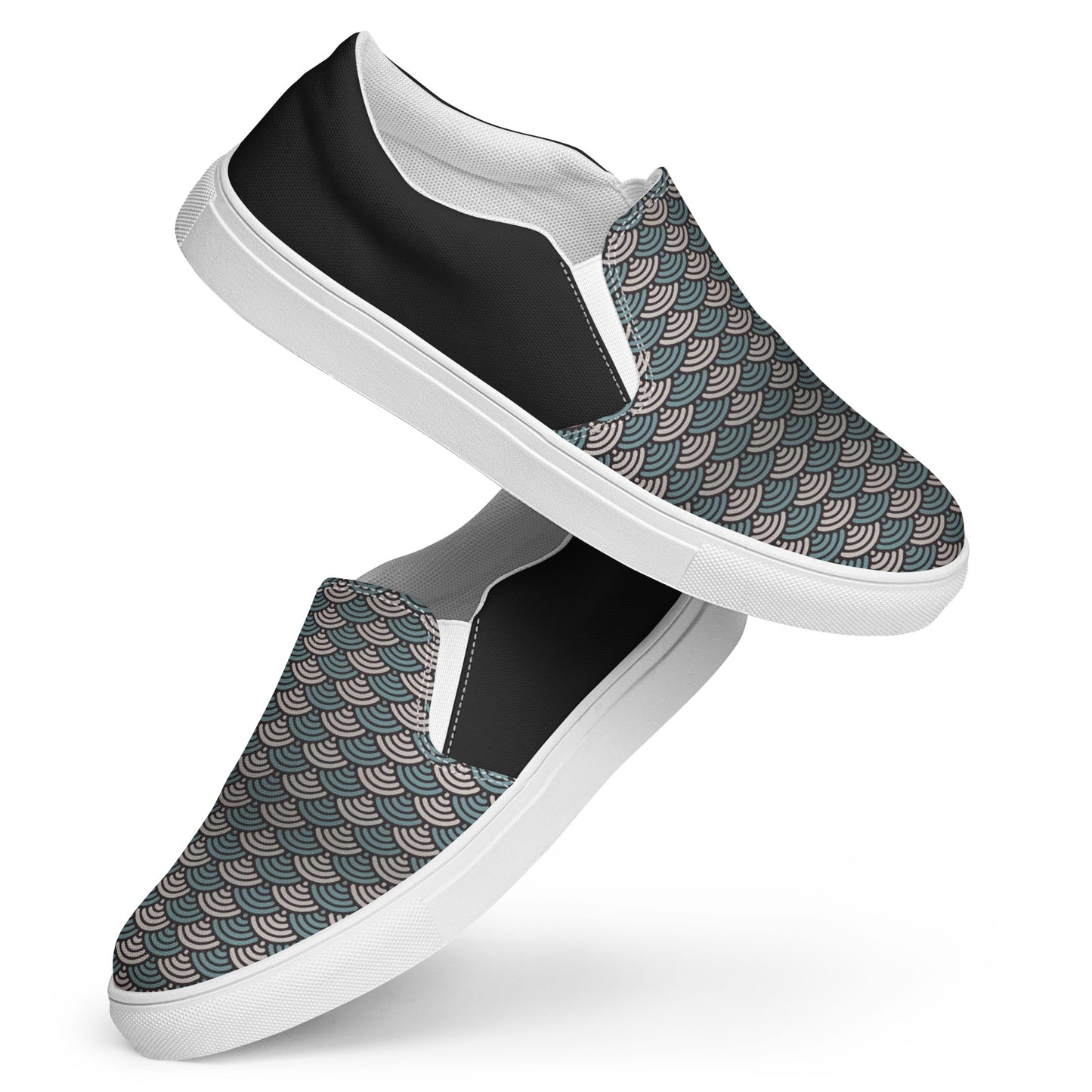 Silk Road | Women’s Slip-on Canvas Shoes | Sea Foam Halftone