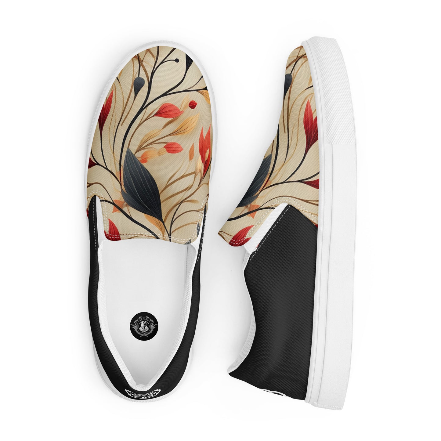 Eden Garden | Women’s Slip-on Canvas Shoes | Autumn Fire Halftone