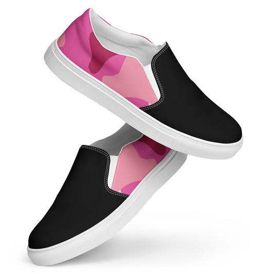 GeoMetro | Women’s Slip-on Canvas Shoes | Pink Camo 2Tone