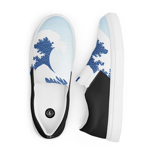 Silk Road | Women’s Slip-on Canvas Shoes | Tsunami Sky Halftone