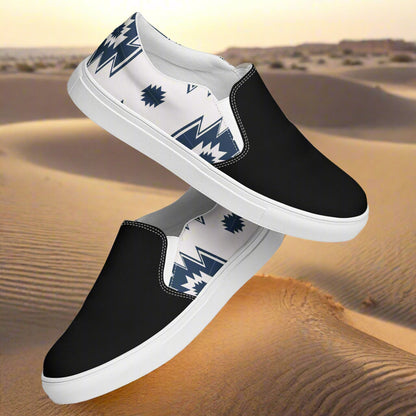 Women’s Southwest Pattern Slip-on Canvas Shoes Two-Tone