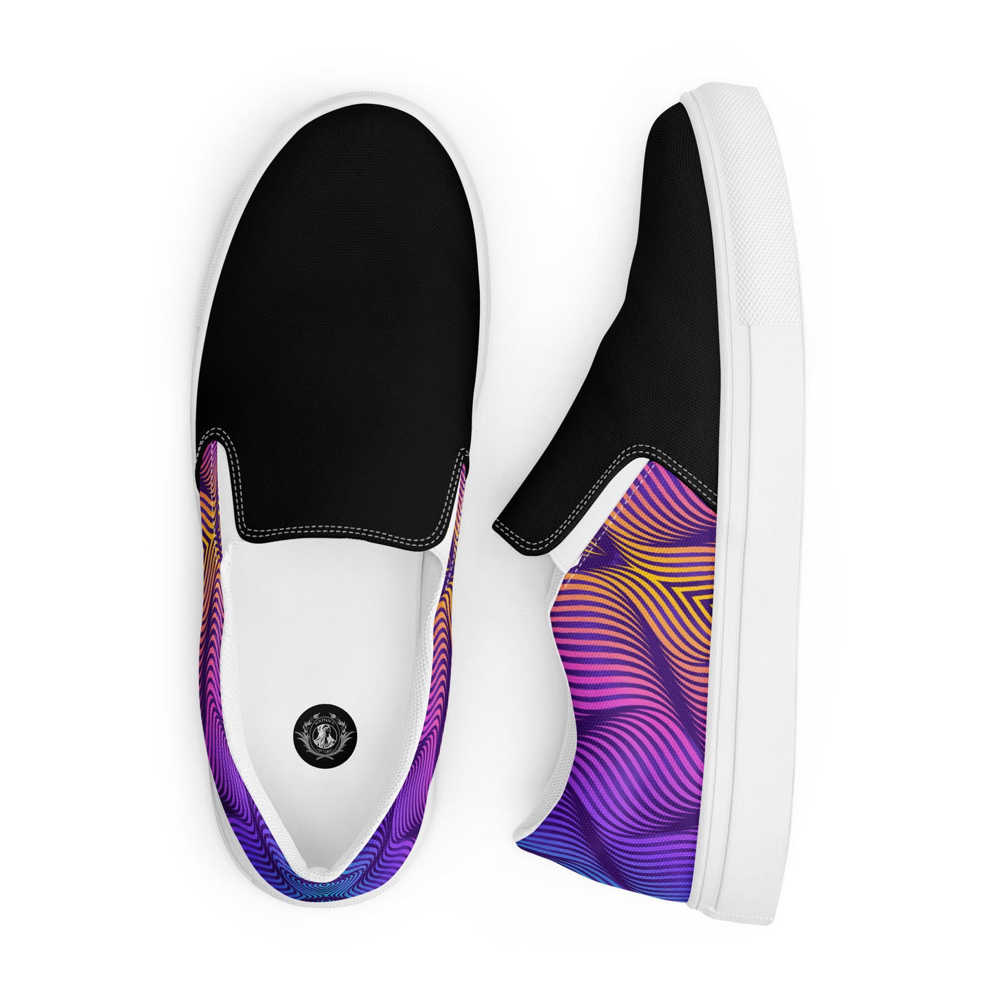 GeoMetro | Women’s Slip-On Canvas Shoes | Skater Blue 2Tone