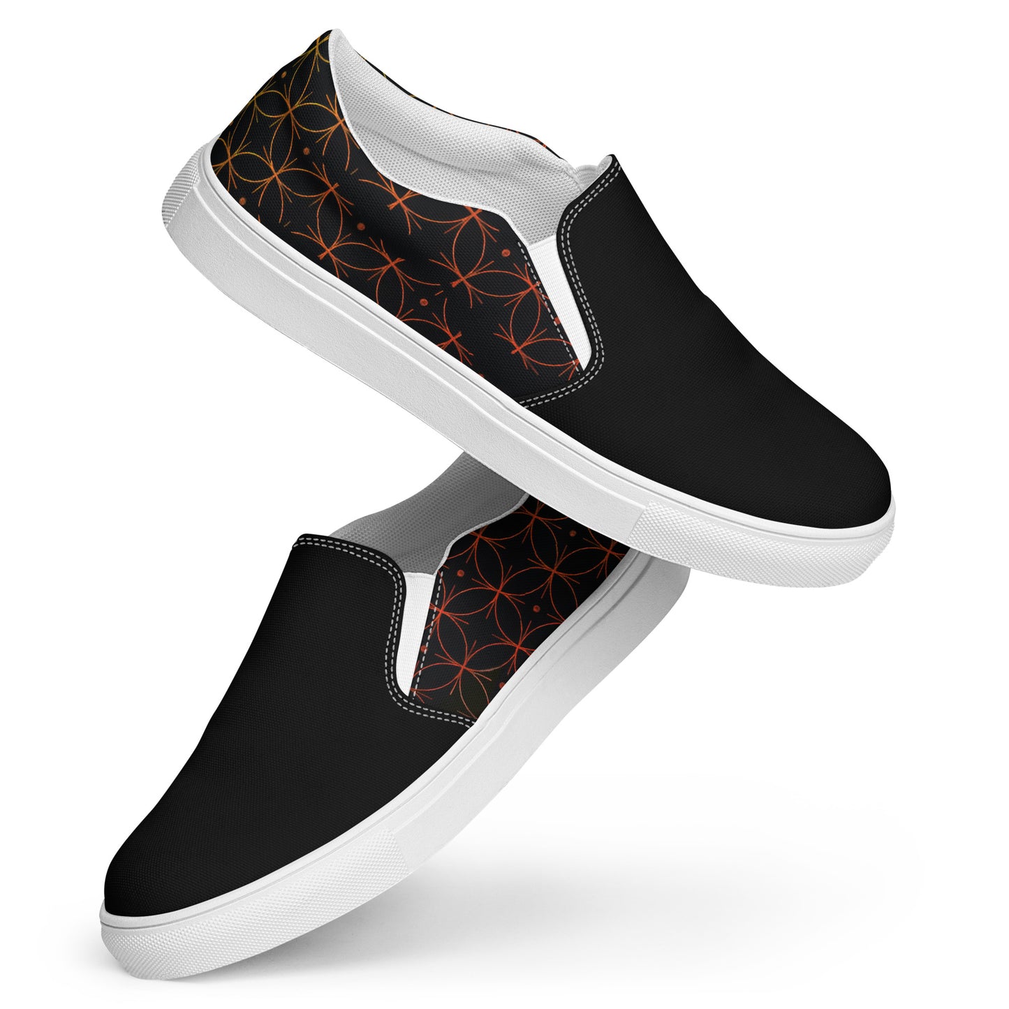 GeoMetro | Women’s Slip-On Canvas Shoes | Luna Black 2Tone