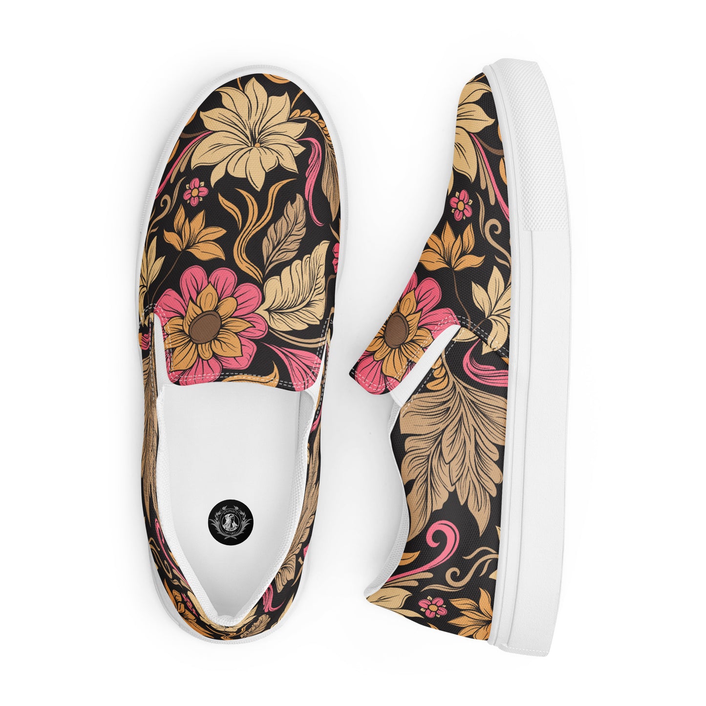 Eden Garden | Women’s Slip-on Canvas Shoes | Retro Flower