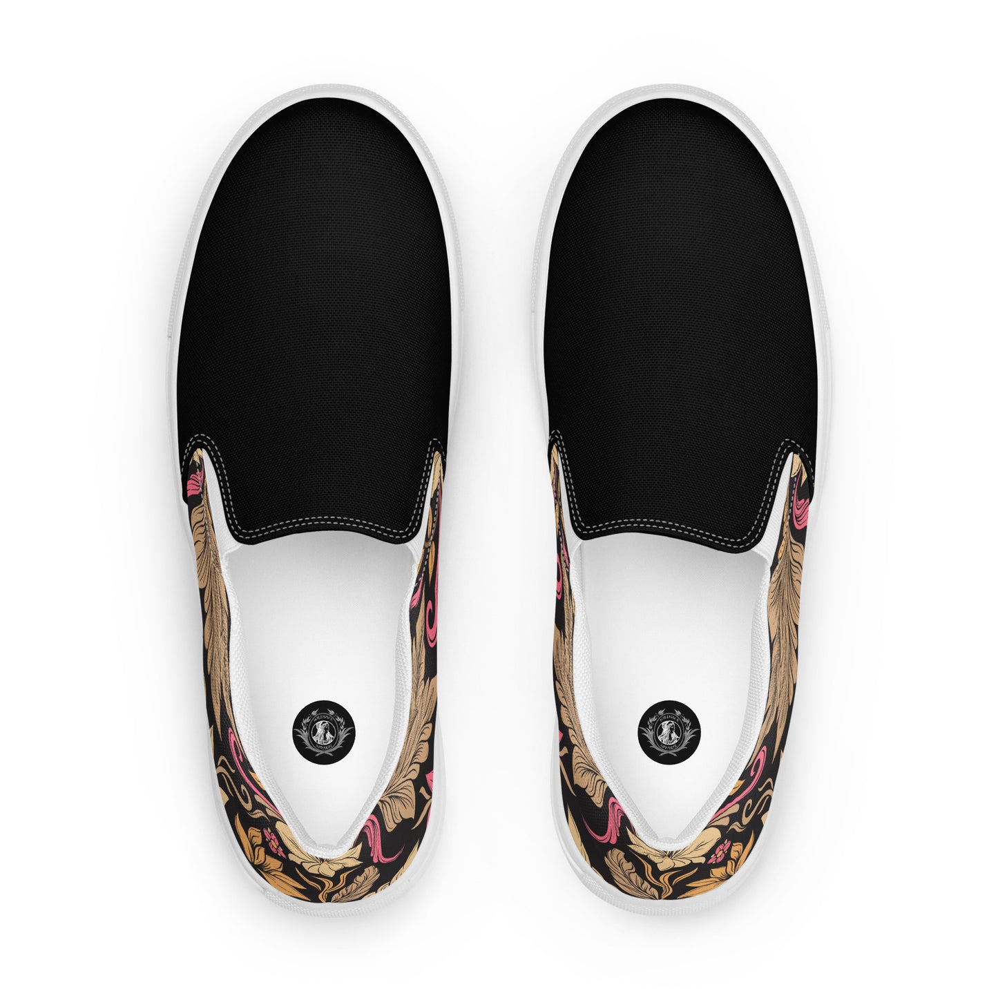 Eden Garden | Women’s Slip-on Canvas Shoes | Retro Flower 2Tone