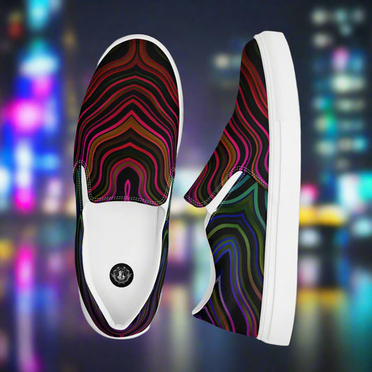 Women’s Slip-On Canvas Shoes Ecstasy Print Multi-Color