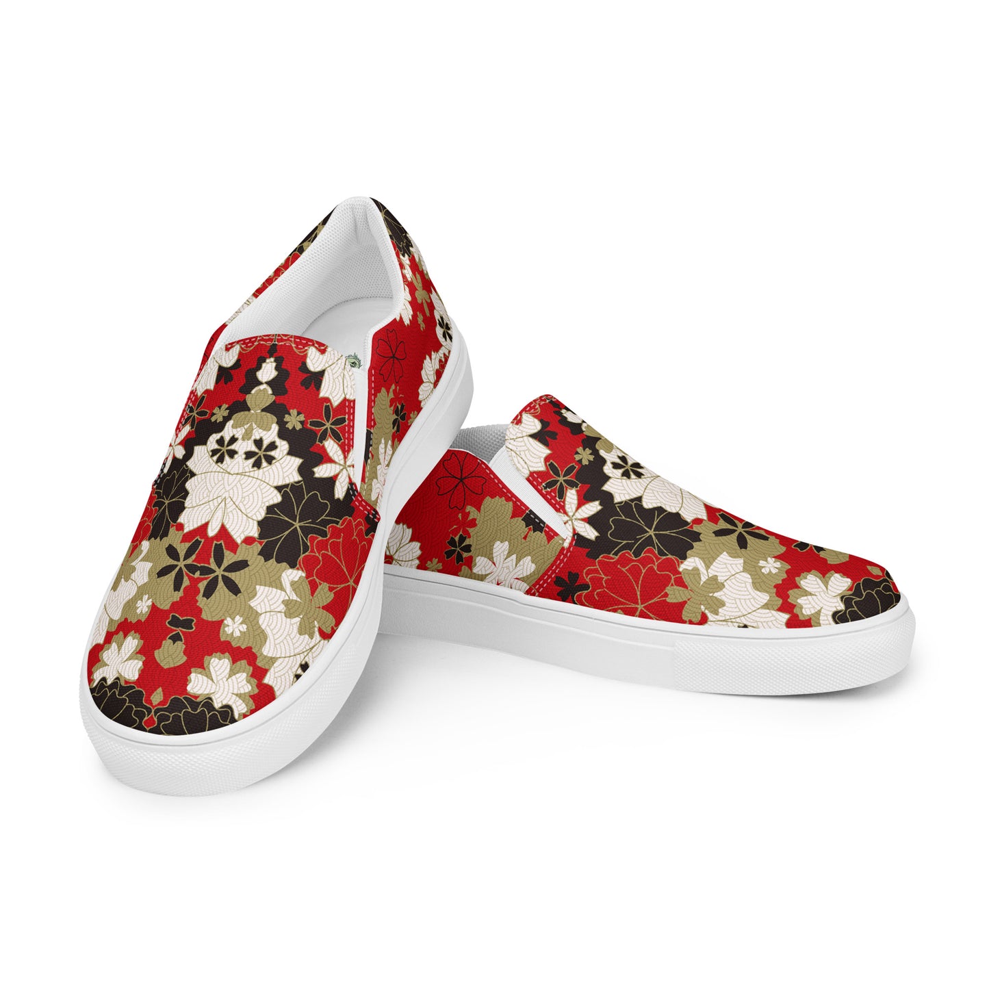 Silk Road | Women’s Slip-on Canvas Shoes | Black Lotus