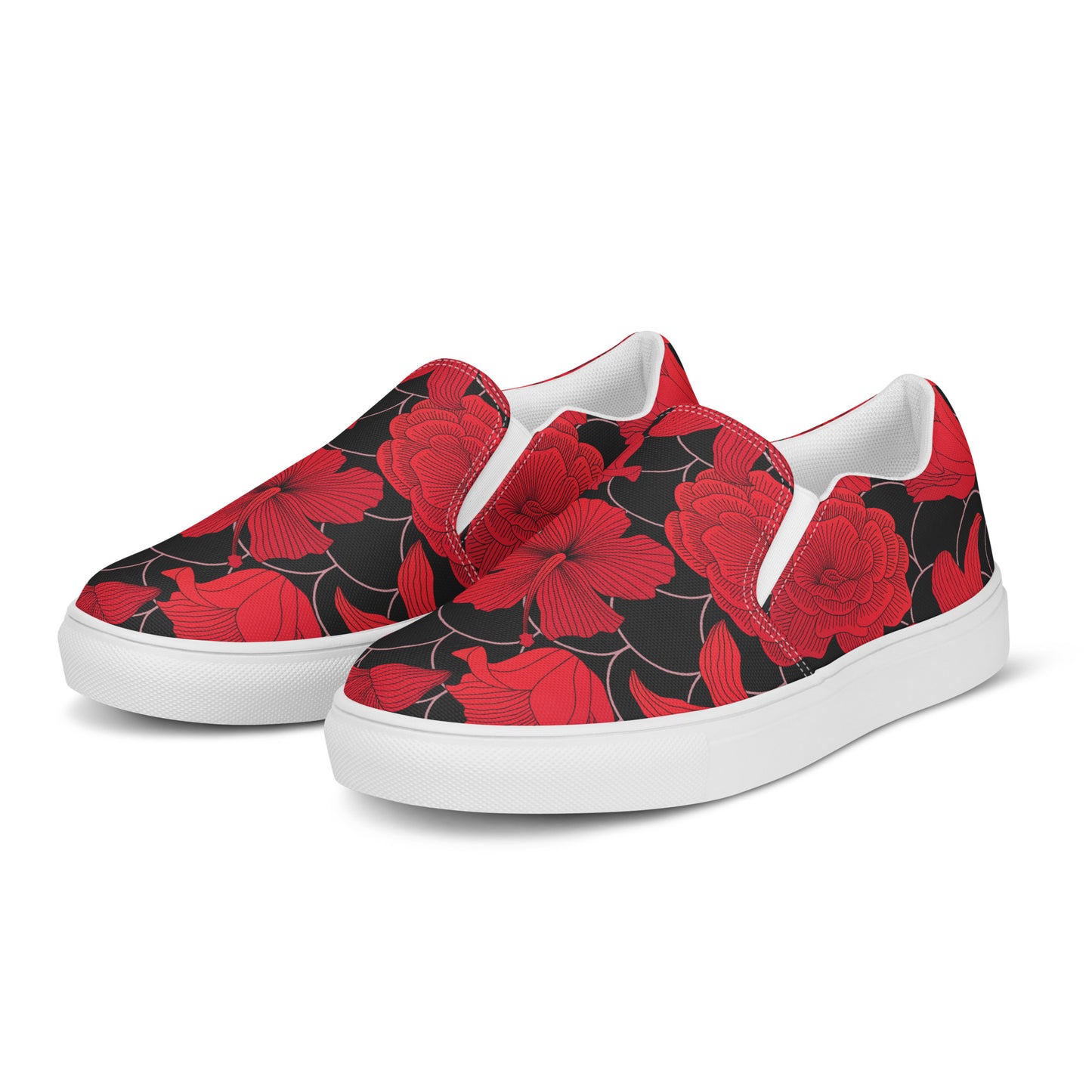 Eden Garden | Women’s Slip-on Canvas Shoes | Red Lily