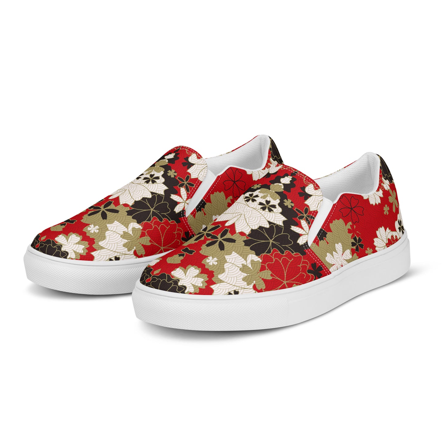 Silk Road | Women’s Slip-on Canvas Shoes | Black Lotus