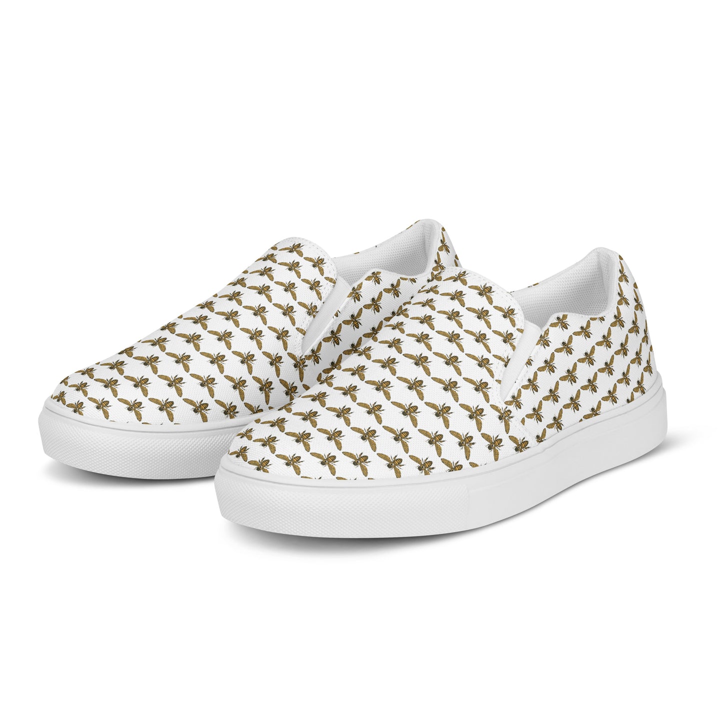 Eden Garden | Women’s  Slip-on Canvas Shoes | Bee Pattern