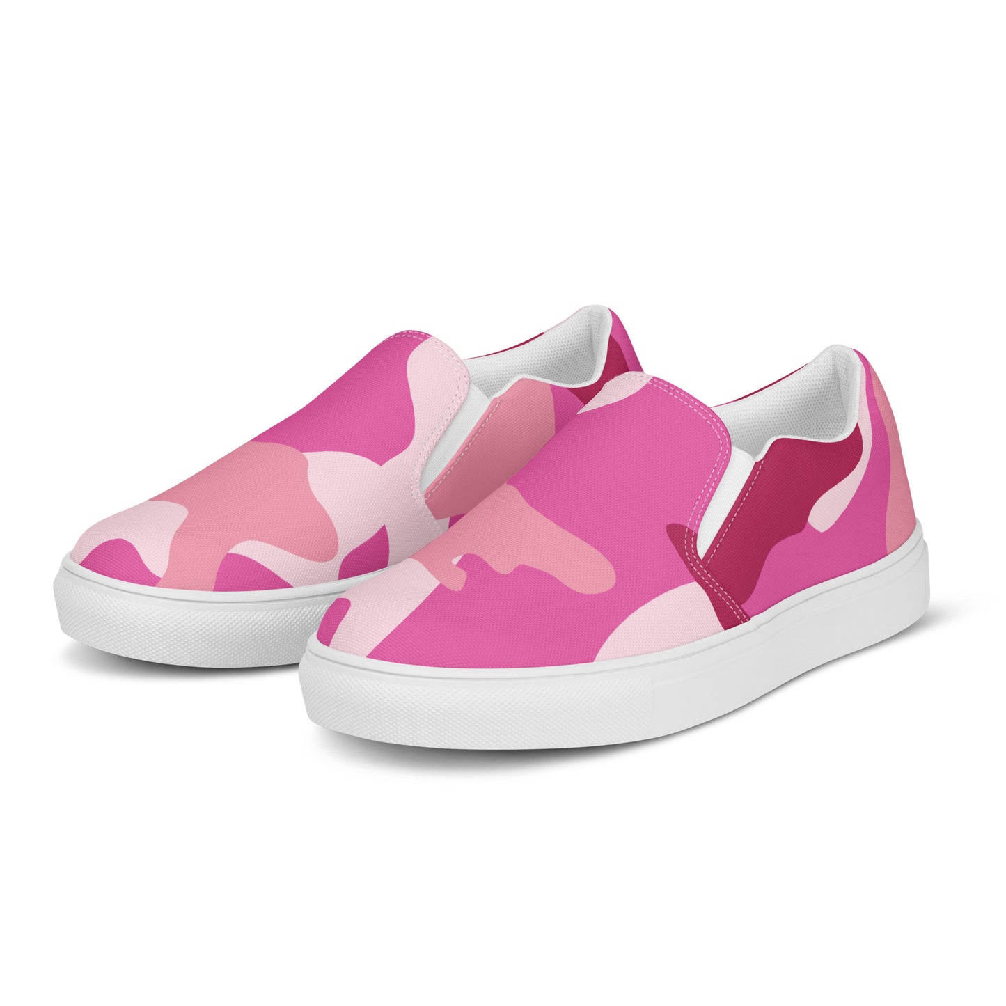 GeoMetro | Women’s Slip-on Canvas Shoes | Pink Camo