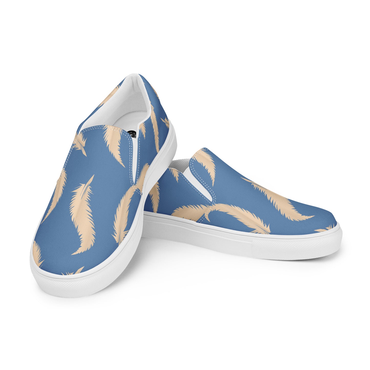 Eden Garden | Women’s Slip-on Canvas Shoes | Blue Feather