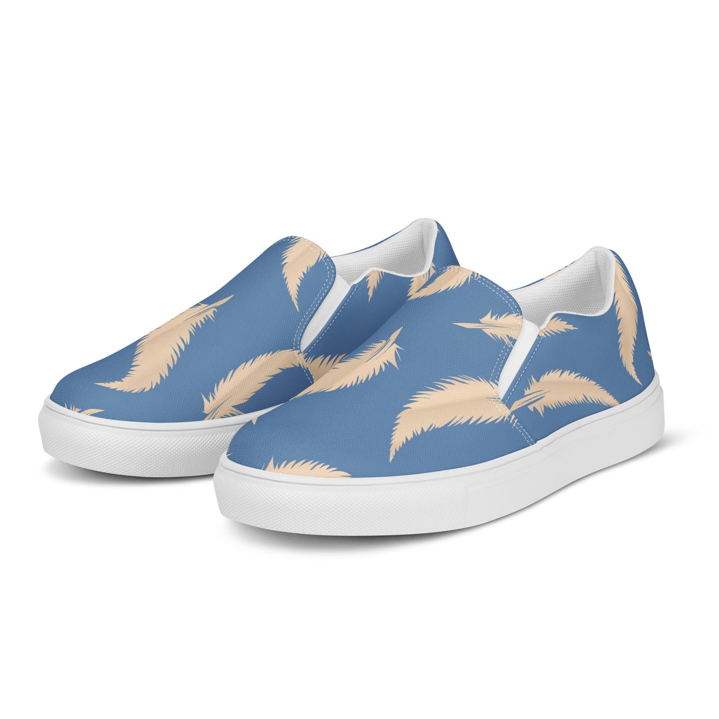 Eden Garden | Women’s Slip-on Canvas Shoes | Blue Feather