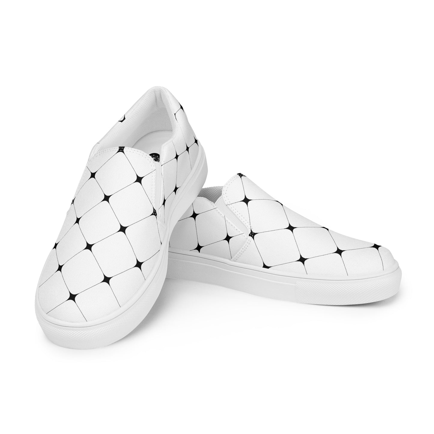 Silk Road | Women’s Slip-on Canvas Shoes | White Diamond