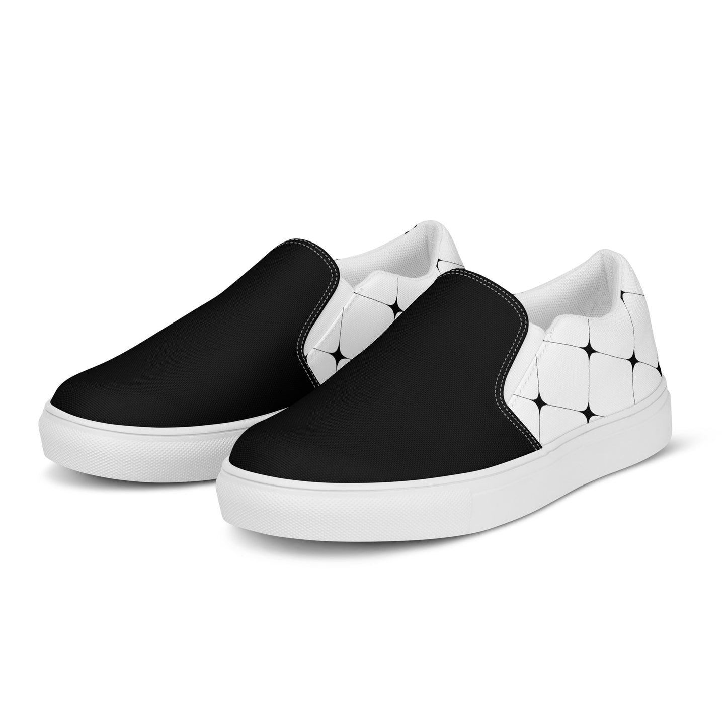 Silk Road | Women’s Slip-on Canvas Shoes | White Diamond 2Tone