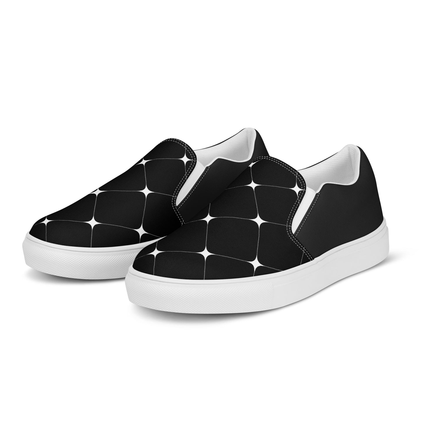 Silk Road | Women’s Slip-on Canvas Shoes | Black Diamond Halftone