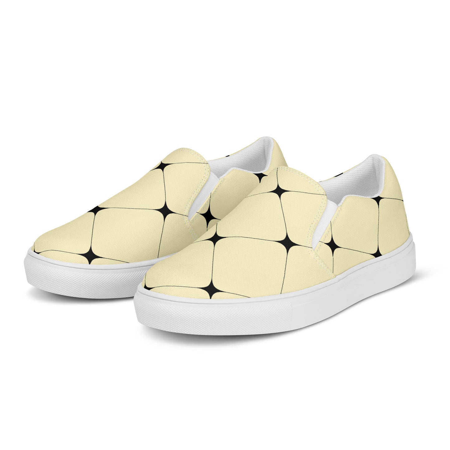 Silk Road | Women’s Slip-on Canvas Shoes | Yellow Diamond